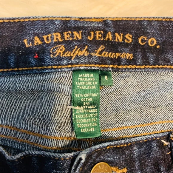 Cropped Ralph Lauren Denim capris. Size 8 - Picture 3 of 5